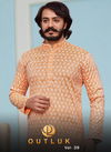Outluk Vol 39 Heavy Traditional Wear Art Silk Lucknowi Work Kurta Pajama Mens Collection